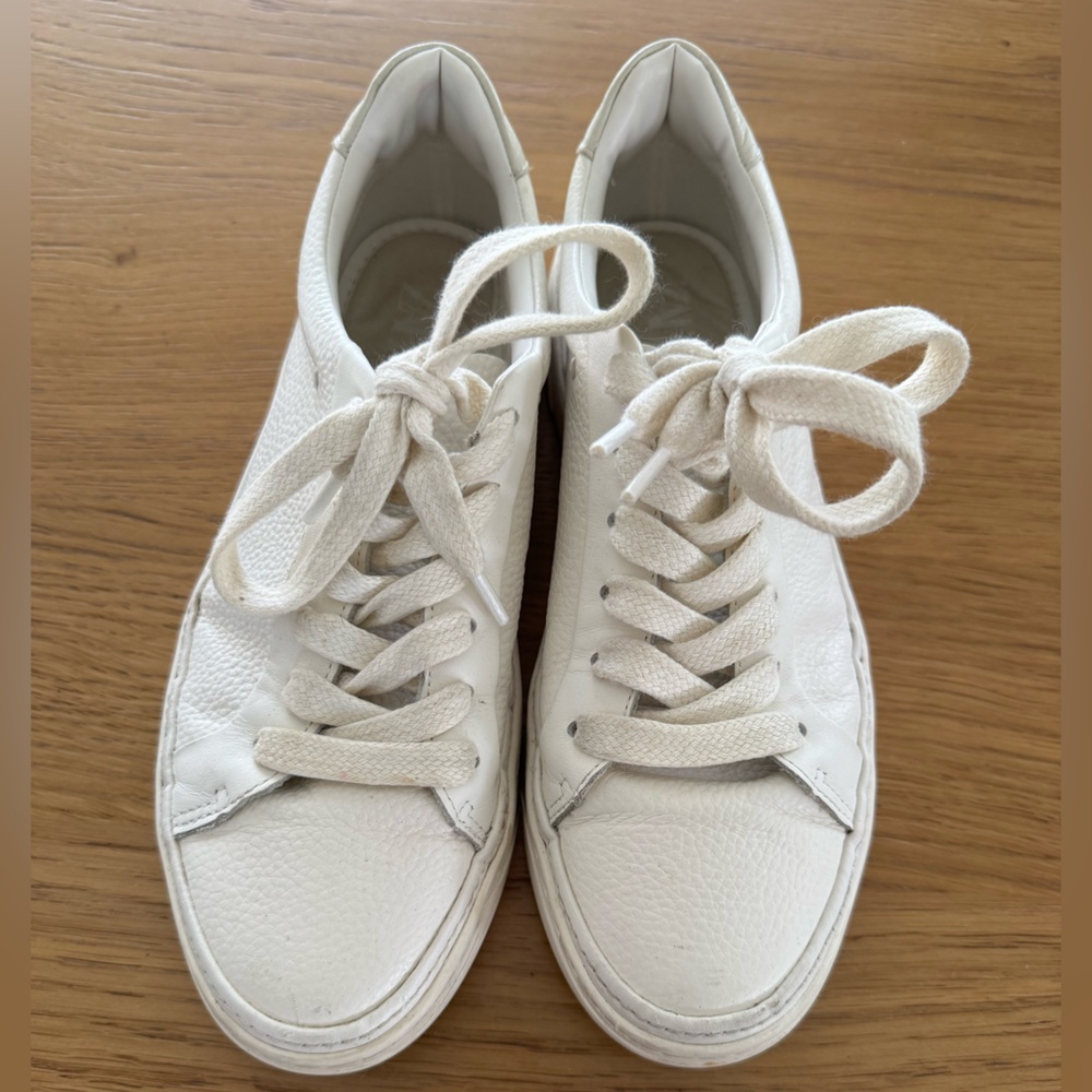 ZARA White Leather Sneakers